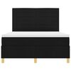 vidaXL LED Box Spring R&uacute;m me&eth; d&yacute;nu Svartur 160 x 200 cm d&uacute;kur