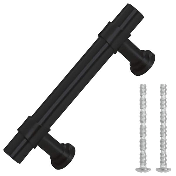 vidaXL Sk&aacute;pur Handf&ouml;ng 10 stk Svart 64 mm Ry&eth;fr&iacute;tt st&aacute;l