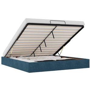 vidaXL Ottoman r&uacute;mgrind Engin d&yacute;na D&ouml;kkbl&aacute;r 160x200 cm Flauel