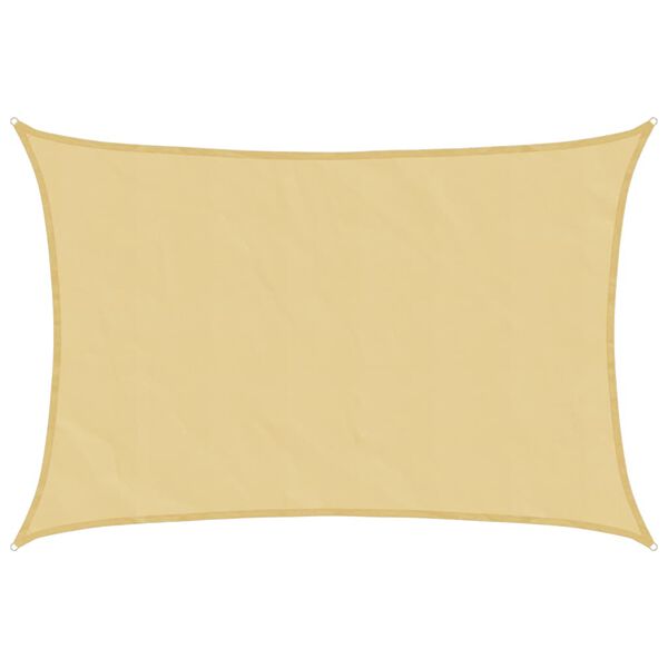 vidaXL S&oacute;lskyggnisegl Sandhv&iacute;tt 5x4 m 100% P&oacute;l&yacute;ester Oxford