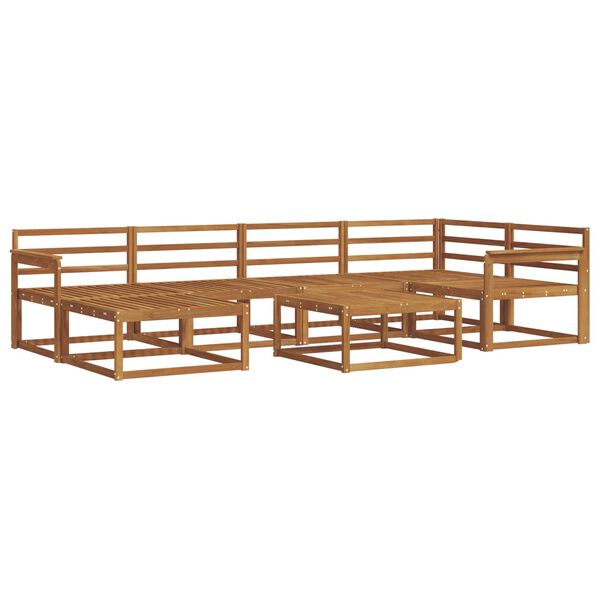 vidaXL &Uacute;ti s&oacute;fasett 7 pcs N&aacute;tt&uacute;rulegur Hrein akas&iacute;utr&eacute;