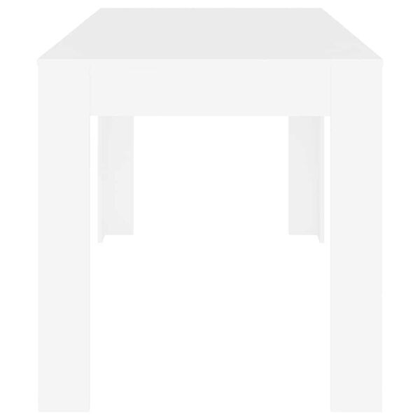 vidaXL Borðstofuborð Hvítt 140x74,5x76 cm Samsettur Viður