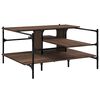 vidaXL S&oacute;fabor&eth; Br&uacute;nt Eik 100x100x48,5 cm Samsettur Vi&eth;ur