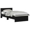 vidaXL Ramsv&iacute;k me&eth; h&ouml;fu&eth;gafl Svartur Eik 75 x 190 cm Samsettur vi&eth;ur