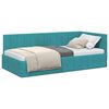 vidaXL Hornr&uacute;m ramma me&eth; h&ouml;fu&eth;gafl T&uacute;rk&iacute;s 100 cm x 200 cm Flauel