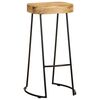 244010 vidaXL Bar Stools 2 pcs Solid Mango Wood