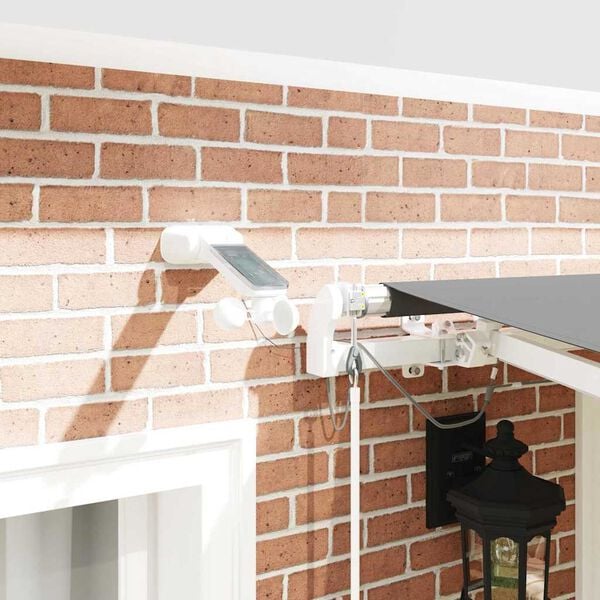 vidaXL Sj&oacute;nvarpsskraut Grind Me&eth; LED r&aelig;ma lj&oacute;sum Hv&iacute;tt 350 x 250 cm &Aacute;l