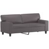 vidaXL 2-S&aelig;ta S&oacute;fi Gr&aacute;r 140 cm Gervile&eth;ur