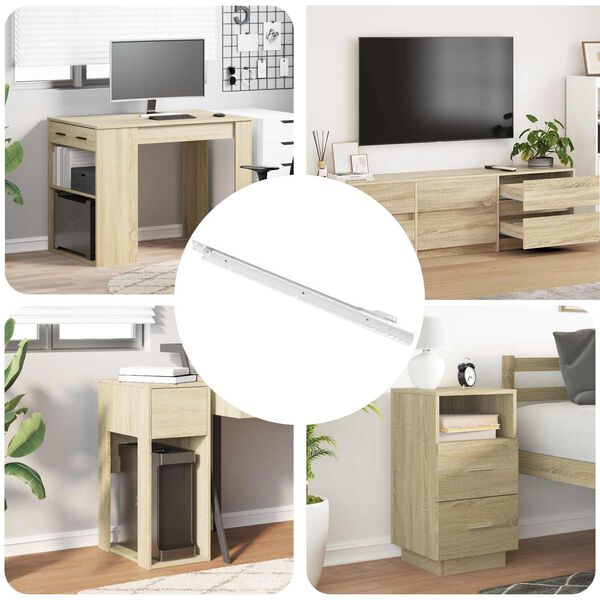 vidaXL Sk&uacute;ffuhlaup 49 pcs Hv&iacute;tt St&aacute;l