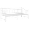 vidaXL Útdraganleg Svefnsófagrind Hvít Málmur 90x200 cm