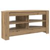 vidaXL Horni&eth;TVsk&aacute;pur Artisan Eik 102 x 40,5 x 45 cm Samsettur vi&eth;ur