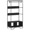vidaXL Fatask&aacute;pur Svartur 90x50x180 cm Samsettur Vi&eth;ur