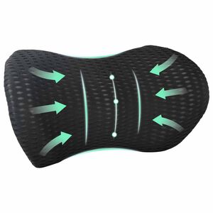 vidaXL Bakp&uacute;&eth;i Svart Minnisskum 46 x 24 x 11 cm