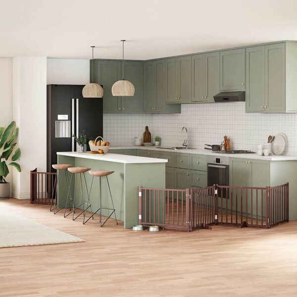 vidaXL Hundahli&eth; me&eth; hur&eth; sem h&aelig;gt er a&eth; brj&oacute;ta saman 10 pl&ouml;tur 800 cm