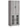 vidaXL H&aacute;r Sk&aacute;pur Gr&aacute;r Sonoma 69,5x34x180 cm Samsettur Vi&eth;ur