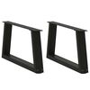 vidaXL s&oacute;fabor&eth;sf&aelig;tur V-laga 2 stk svart 70x(30-31,3) cm st&aacute;l
