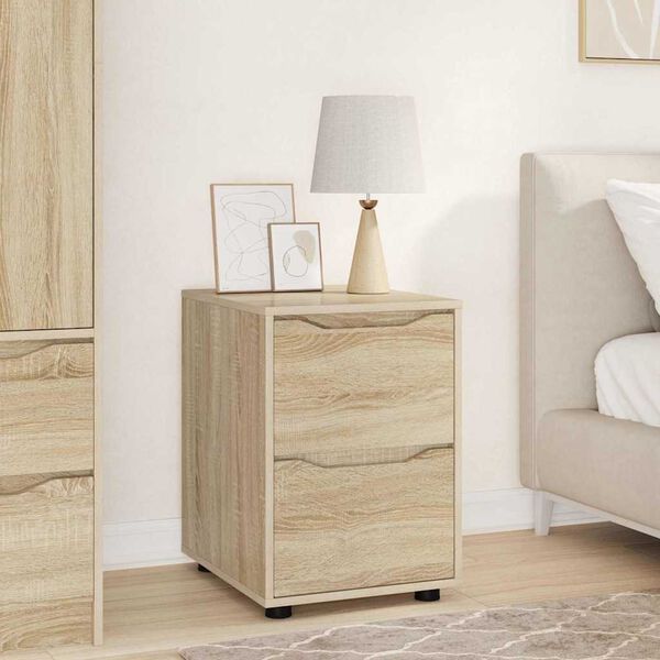 vidaXL Geymslusk&aacute;pur Sonoma Eik 40 x 48 x 57 cm Samsettur vi&eth;ur