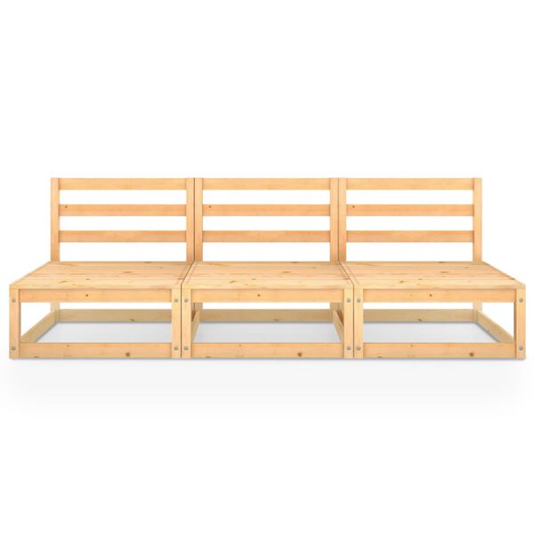 vidaXL 3 S&aelig;ta Gar&eth;s&oacute;fi Gegnheil Fura