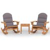 vidaXL 3 Hluta Adirondack Gar&eth;stofusett Gegnheill Akas&iacute;uvi&eth;ur