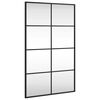 vidaXL Veggspegill Svartur 50x80 cm R&eacute;tthyrningur J&aacute;rn