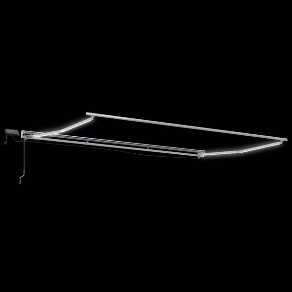 vidaXL Handvirk mark&iacute;sust&ouml;ng me&eth; LED Hv&iacute;t 4 x 2 m &Aacute;l