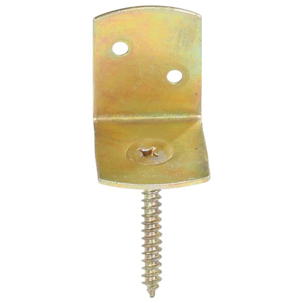 vidaXL Festingar fyrir Gir&eth;ingaeiningar 48 stk L-laga S&iacute;nkh&uacute;&eth;a&eth;ur M&aacute;lmur