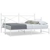 vidaXL Daybed me&eth; r&uacute;llu &aacute;n d&yacute;nu Hv&iacute;tt 90x190 cm St&aacute;l