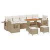 vidaXL Gar&eth;s&oacute;fa sett me&eth; p&uacute;&eth;i 13 pcs Beige og krem p&oacute;l&yacute;rattan