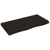vidaXL Bor&eth;plata D&ouml;kkbr&uacute;n 100x50x(2-6) cm Me&eth;h&ouml;ndlu&eth; Gegnheil Eik