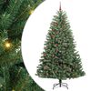 vidaXL Gervi hengdu j&oacute;latr&eacute; me&eth; 300 LED Gr&aelig;nn 210 cm PVC og m&aacute;lmur