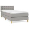vidaXL H&oacute;lfa&eth; Springr&uacute;m me&eth; D&yacute;nu Lj&oacute;sgr&aacute;tt 80x200 cm Tauefni
