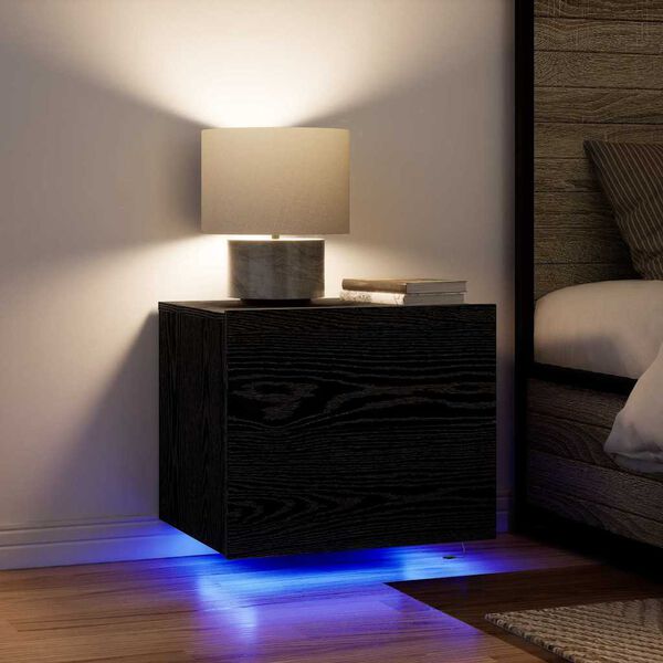 vidaXL Noatöflu skápur Svartur Eik 50 x 39 x 41 cm Samsettur viður