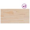 vidaXL Bor&eth;pl&ouml;tur 2 stk. 60x30x1,7 cm R&eacute;tthyrndar Gegnheil Fura