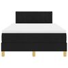 vidaXL LED Box Spring R&uacute;m me&eth; d&yacute;nu Svartur 120 x 190 cm d&uacute;kur