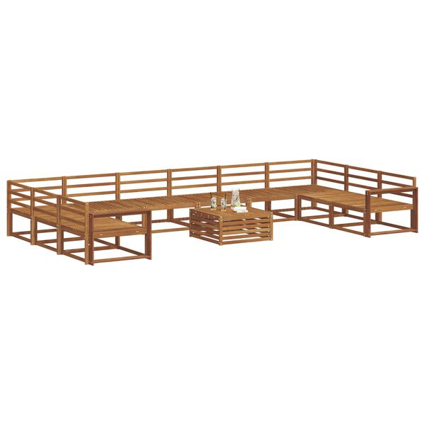 vidaXL &Uacute;ti s&oacute;fasett 11 pcs N&aacute;tt&uacute;rulegur Hrein akas&iacute;utr&eacute;