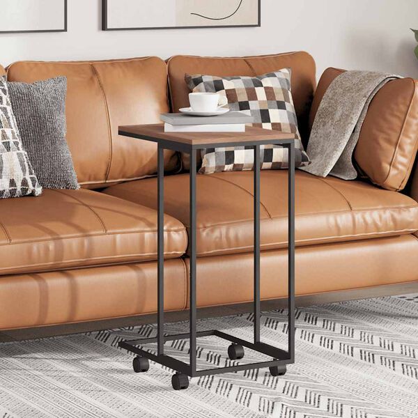 vidaXL Hli&eth;arbor&eth; me&eth; Hj&oacute;lum Svart 40x30x63,5 cm Samsettur Vi&eth;ur