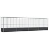 vidaXL Fuglab&uacute;r me&eth; Framlengingu Silfurlita&eth; 834,5x107x212 cm St&aacute;l