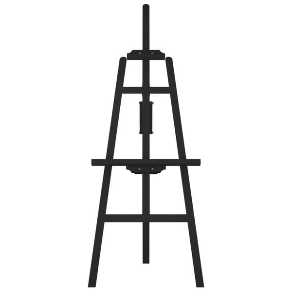 vidaXL Easel Standur Svört 53,5x95x127 cm Gegnheil Fura