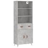 vidaXL H&aacute;r Sk&aacute;pur Steypugr&aacute;r 69,5x34x180 cm Samsettur Vi&eth;ur