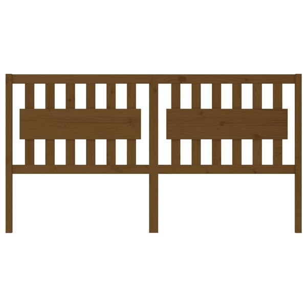 vidaXL Höfðagafl fyrir Rúm Ljósbrúnn 185,5x4x100 cm Gegnheil Fura