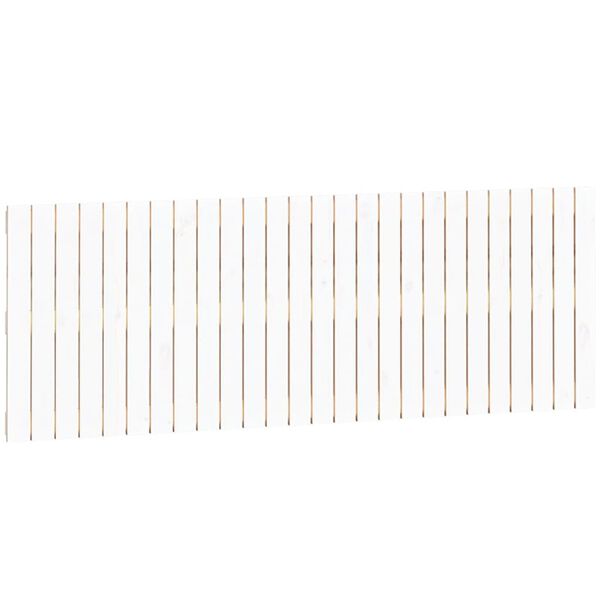 vidaXL Vegghengdur H&ouml;f&eth;agafl Hv&iacute;tur 166x3x60 cm Gegnheil Fura