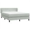 vidaXL Spring r&uacute;m me&eth; d&yacute;nu Lj&oacute;sgr&aacute;r 160x210 cm Flauel