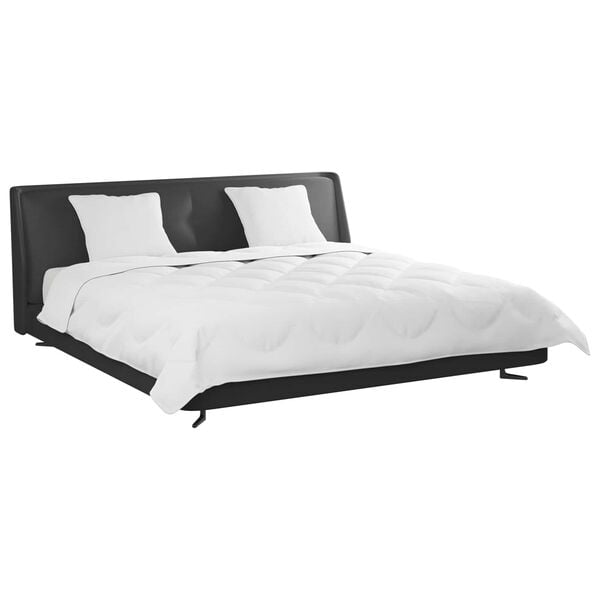 vidaXL R&uacute;mfatasett me&eth; kodda 3 pcs Hv&iacute;tt Mikrof&iacute;ber og d&uacute;nfja&eth;rir