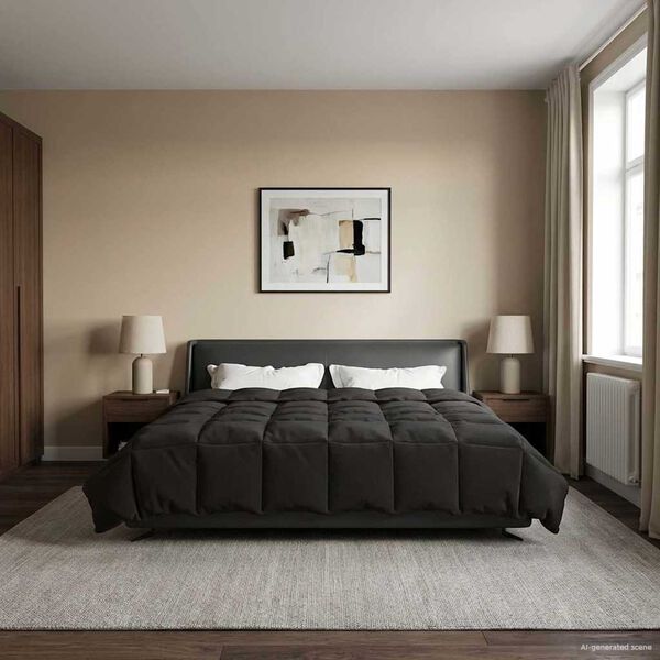 vidaXL Sumars&aelig;ng S&iacute;&eth;la&eth; Antras&iacute;t 220 x 240 cm M&iacute;kr&oacute;f&iacute;ber