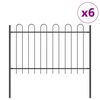 vidaXL Gar&eth;hefti 6 pcs Gr&aacute;r 10,2 x 1,2 m Duftlita&eth;ur st&aacute;l