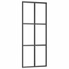 vidaXL Rennihur&eth; ESG Gler og &Aacute;l 76x205 cm Sv&ouml;rt