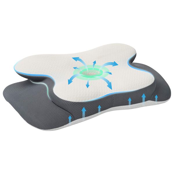 vidaXL Koddi me&eth; kodda Hv&iacute;tt 60 x 37 x 13 sm P&oacute;l&yacute;ester