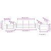 vidaXL 3 Parta S&oacute;fasett me&eth; Sessum Gulur Flauel