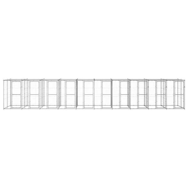 vidaXL &Uacute;tihundabyrgi me&eth; &THORN;aki Sinkh&uacute;&eth;a&eth; St&aacute;l 24,2 m&sup2;