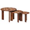 vidaXL Nestandi kaffibor&eth; 3 pcs Marglitur Solid endurn&yacute;ttur vi&eth;ur